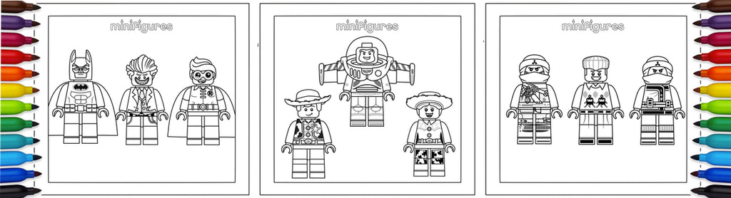 Minifigures Coloring Drawings
