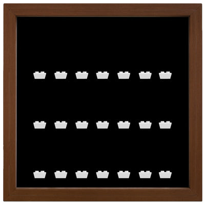 Black Edition Custom Walnut Display Frame for Lego® Minifigures