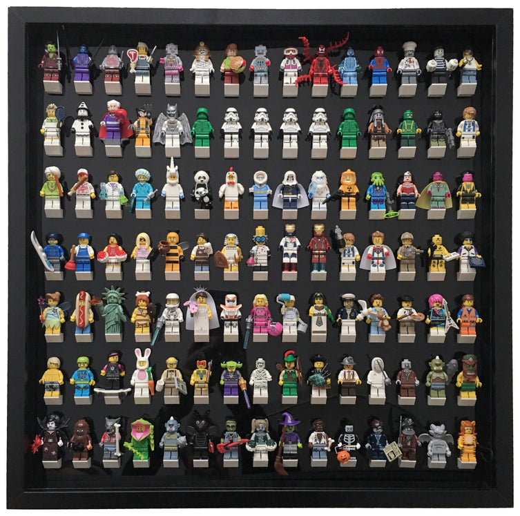 Lego Minifigures Display Frame Black Edition Black Large 105 Lego Minifigures