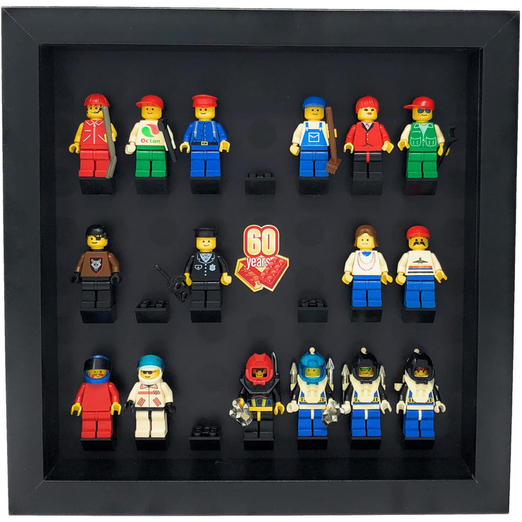 Lego Minifigures Display Frame  Lego 60 Anniversary vintage Minifi...