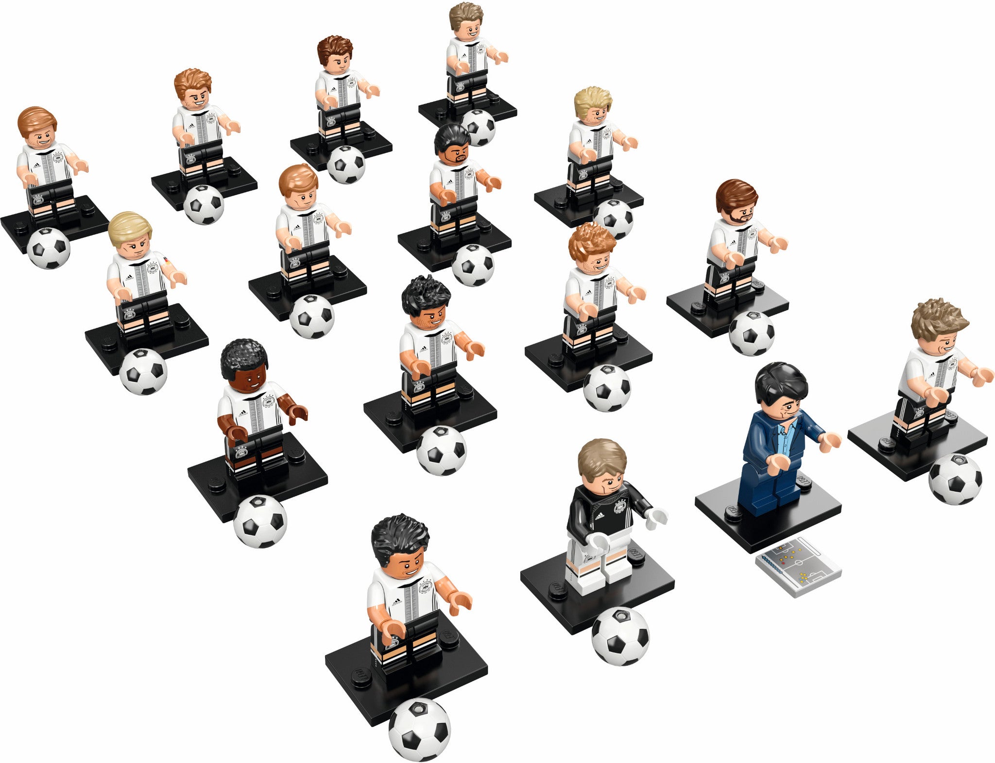 DFB German Football Team Complete Collection 16 LEGO Minifigures 71014 Display Frames for Lego Minifigures