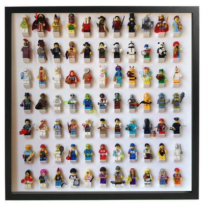 77 Lego Minifigures Black frame display - Lego Minifigures Frame Display - 1