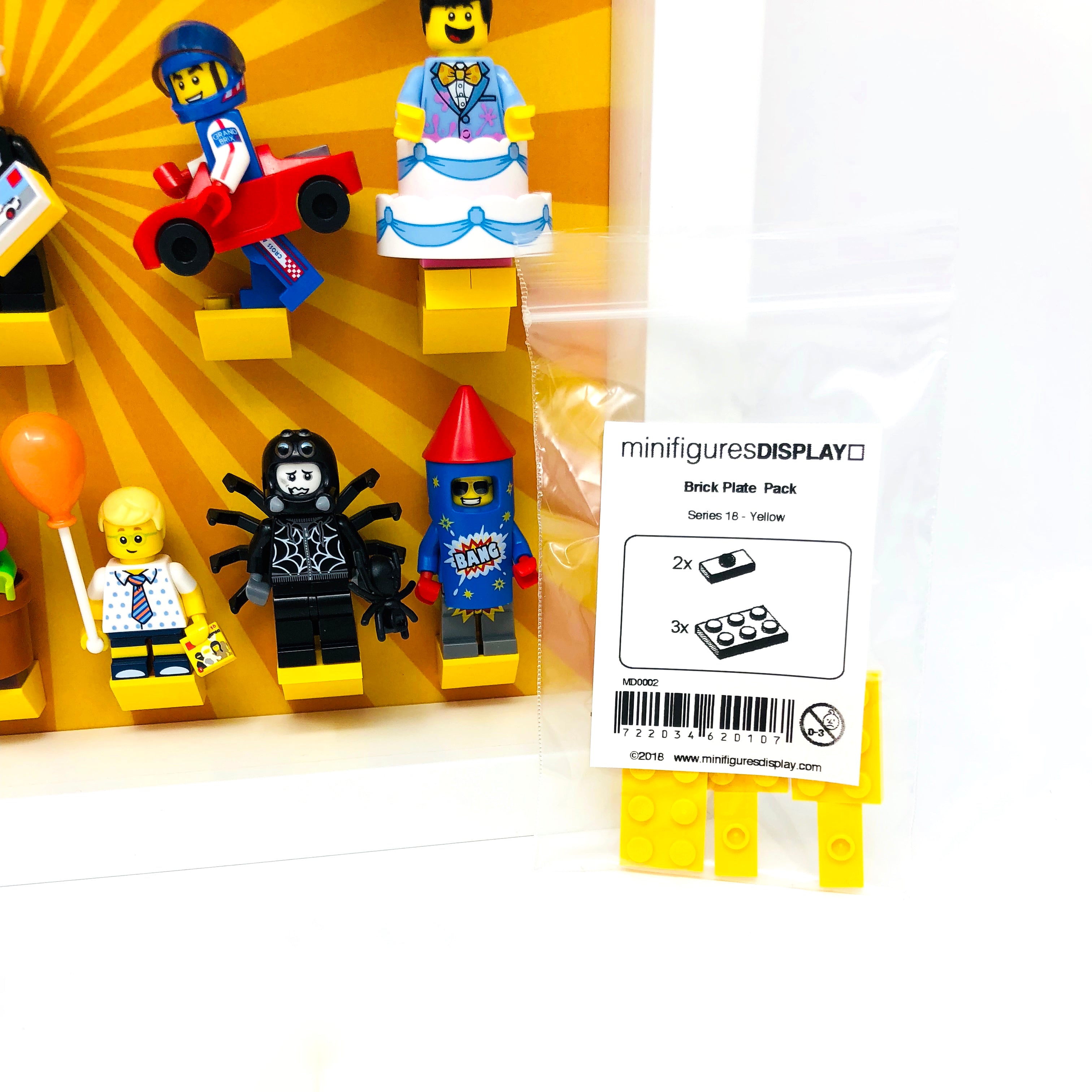 Brick Plates Pack Display Frames for Lego Minifigures