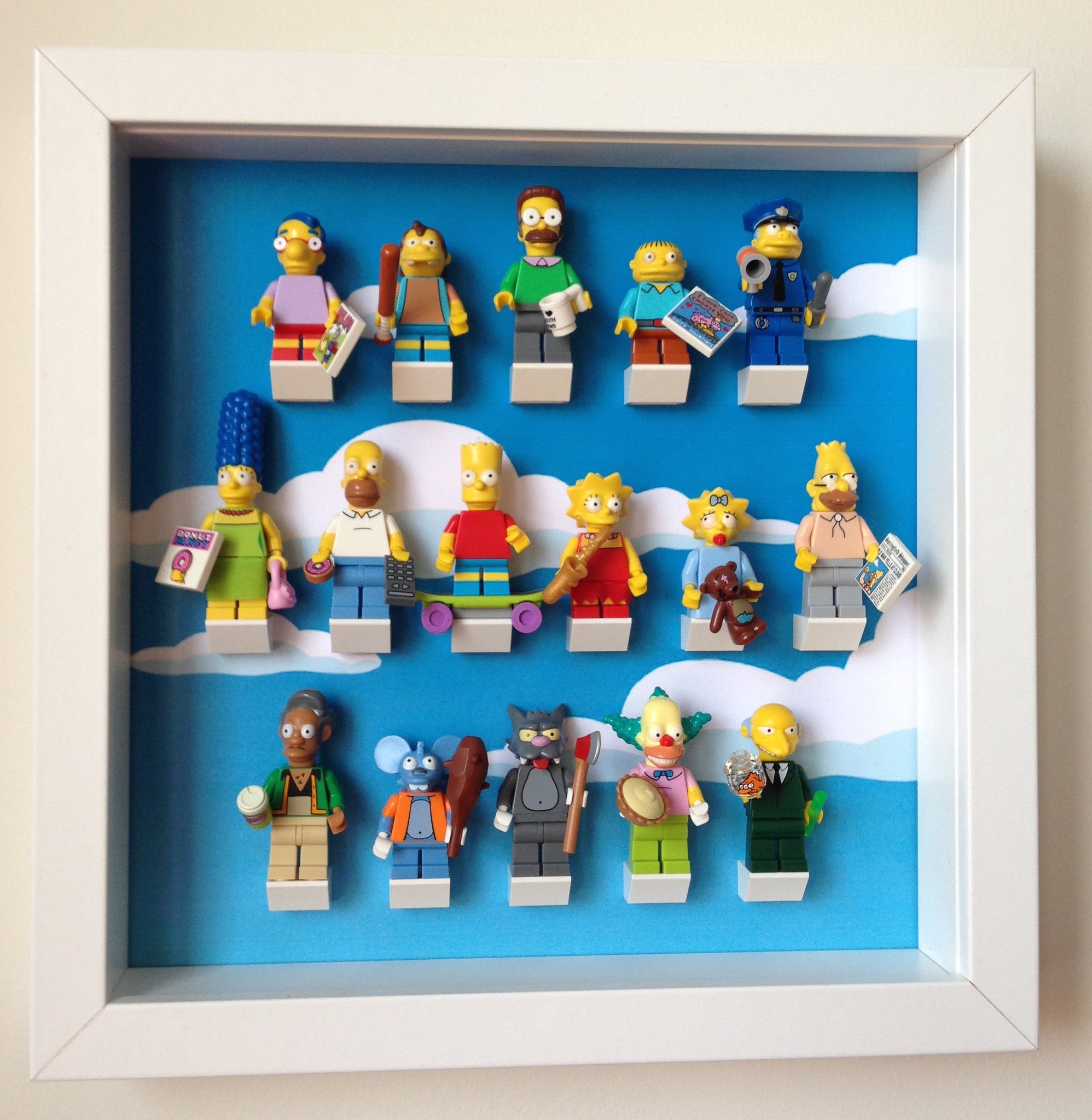 Display for Simpsons series Minifigures Display Frames Lego Minifigures