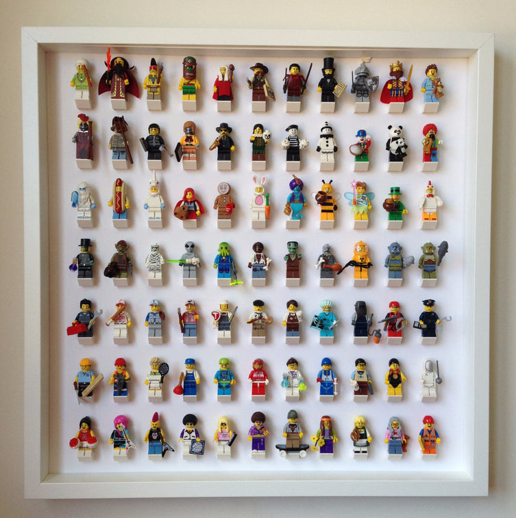 Lego Minifigures Display Frame White Large  for 77 Lego Minifigures