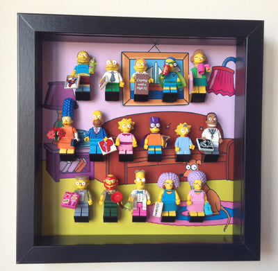 Lego Simpsons series Minifigures House background frame - Lego Minifigures Display