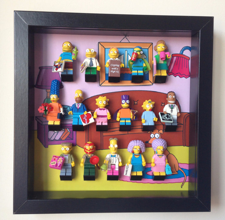 Lego Minifigures Display Frame House background  Lego Simpsons Min...