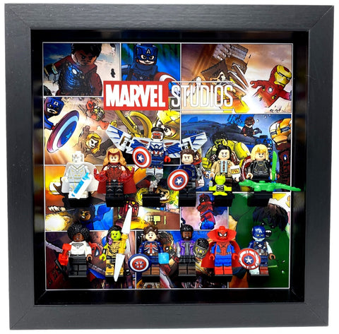 Marvel lego figures framed clearance
