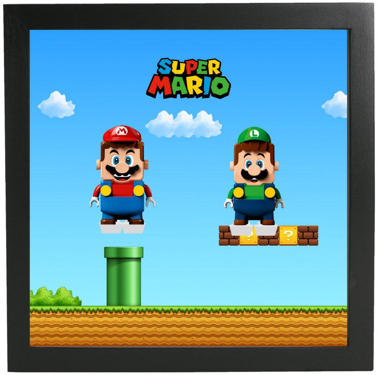 Frame for Lego® Mario and Luigi sets Display Frames for Lego Minifigures