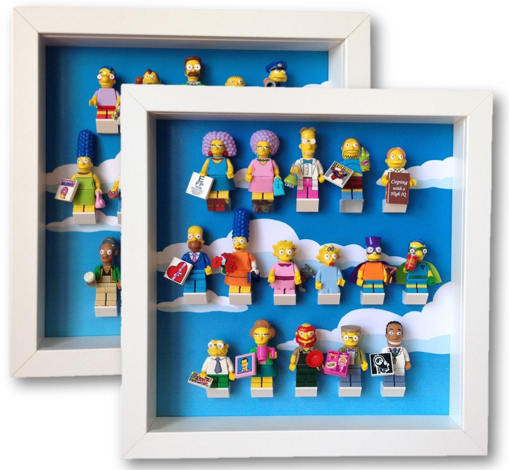 Lego Minifigures Display Frame Special Pack of x2 Frames for Lego Simpsons  Minifigures (series 1-2)