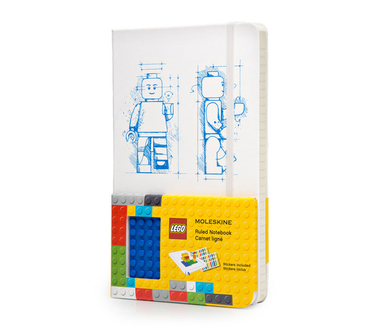 LEGO Moleskine - Limited Edition Notebook - Larget - Ruled - White