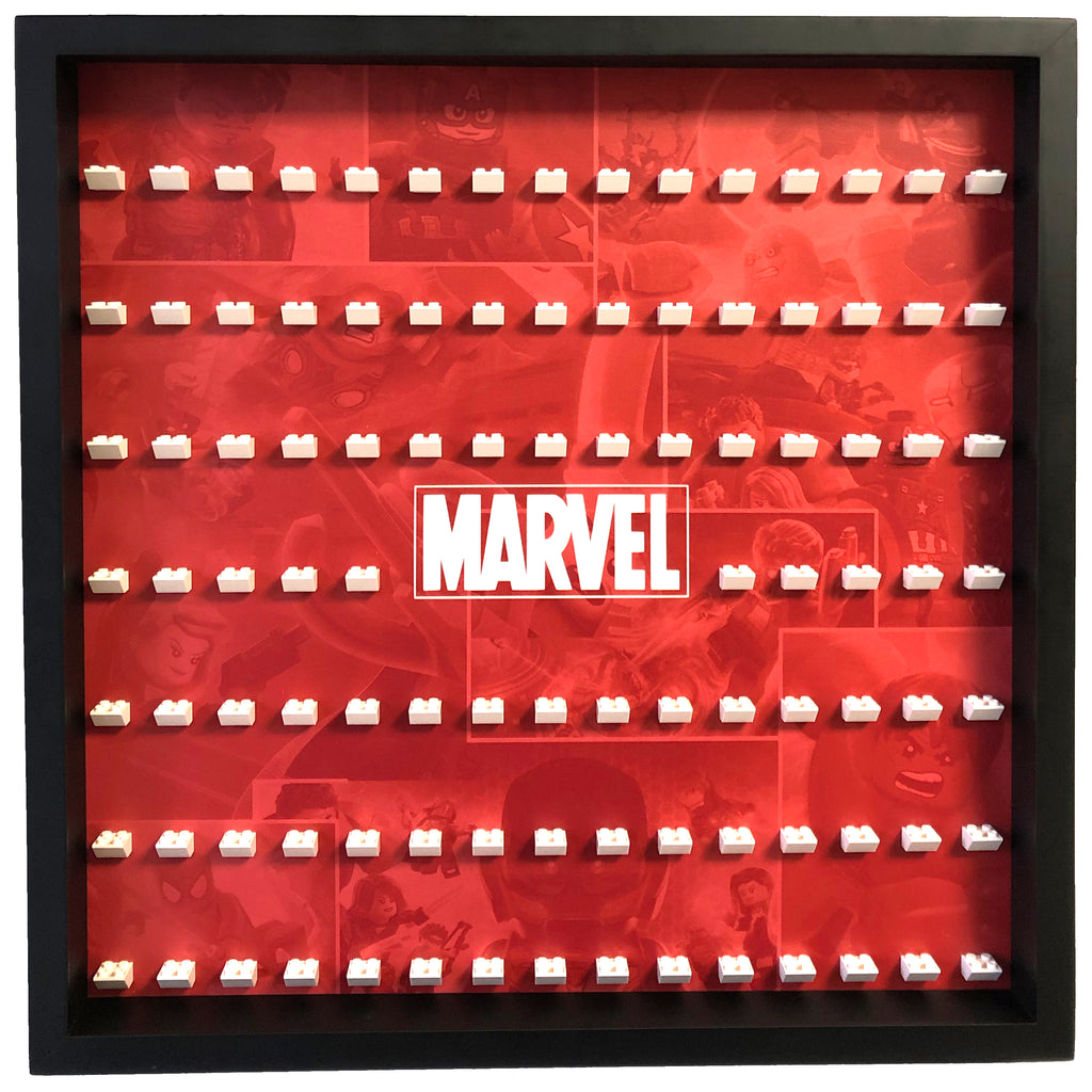 Marvel lego outlet figures framed