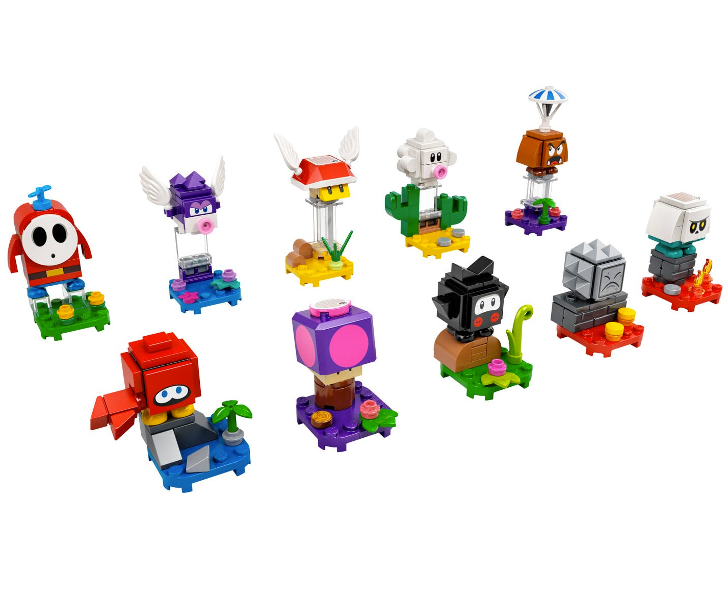 Super Mario Character Packs Series 2 Complete Collection 10 LEGO Minif Display Frames for Lego Minifigures