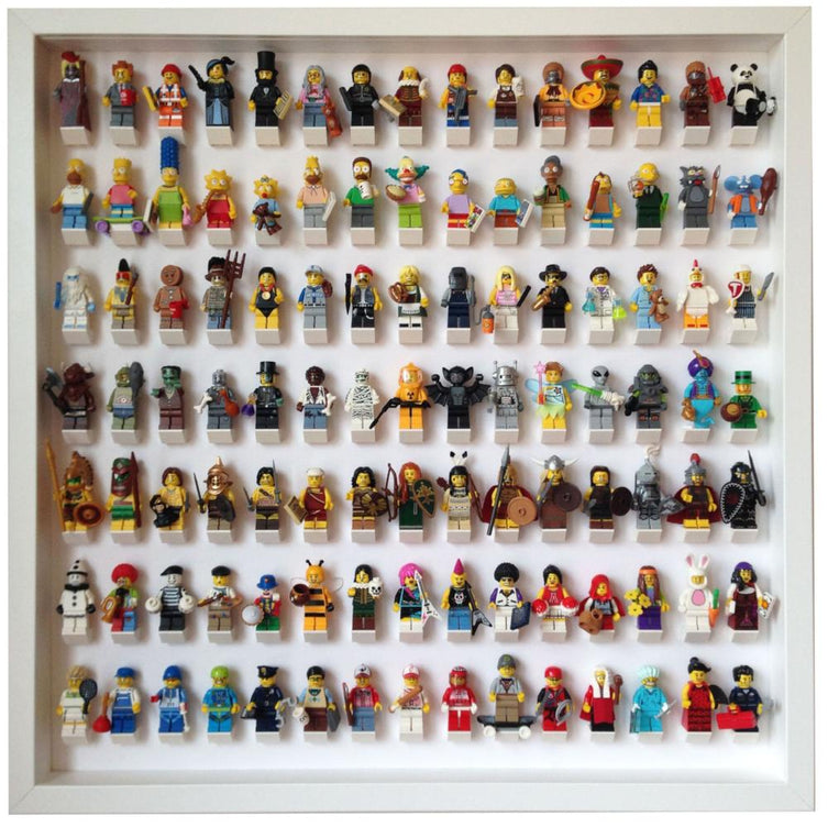 Lego Minifigures Display Frame White Large  for 105 Lego Minifigures